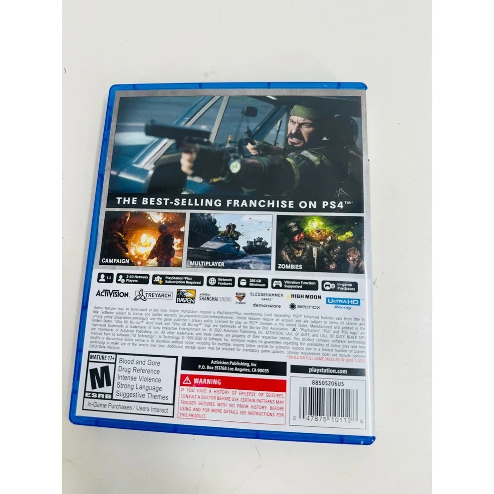 Call Of Duty Black Ops Cold War Play‎ Station 5 Box (No Game Just Box)
